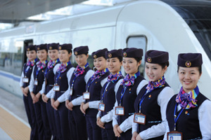 航空学校培养最好的铁路学校乘务员仪态_成都高铁学校招生